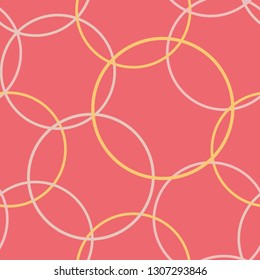 Modern orange bubbles repeat pattern design
