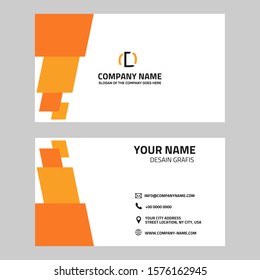 Modern orange business card design