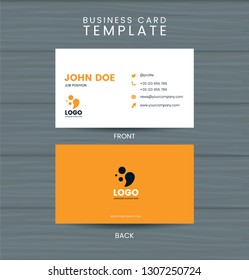 Modern Orange Business Card Template