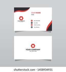 Modern orange bussines card template. Elegant element composition design with clean concept.