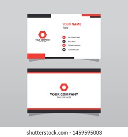 Modern orange bussines card template. Elegant element composition design with clean concept.