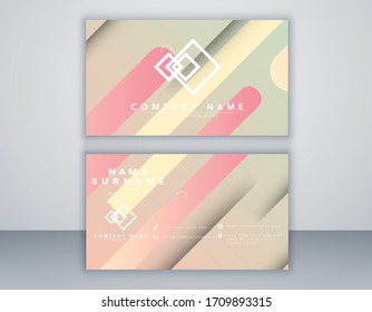Modern orange bussines card template. Elegant element composition design with clean concept.