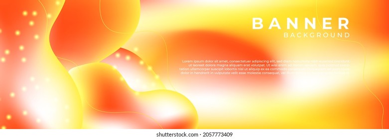Modern orange digital technology abstract banner background. Futuristic, engineering, technology background. Futuristic digital science technology concept for web banner template or brochure