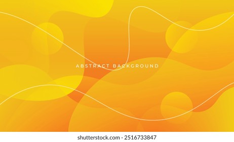 Fondo de Anuncio fluido naranja moderno. Composición de Formas dinámicas. 