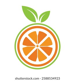 Modern Orange Fruit Logo Vector Clean and Professional Design.