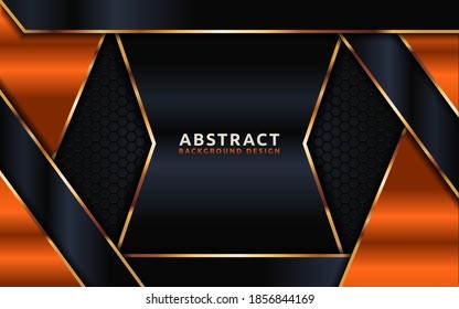 Modern orange futuristic abstract background design.	