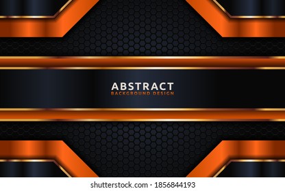 Modern orange futuristic abstract background design.	