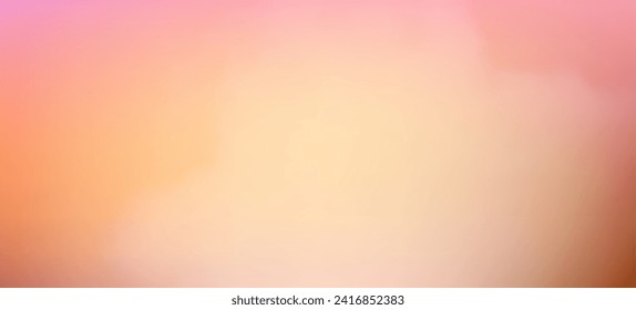 Modern orange gradient backgrounds with clouds. Header banner. Bright abstract presentation backdrop. Vector illustration