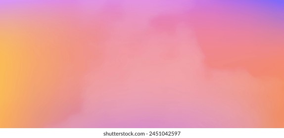 Modern orange gradient backgrounds with clouds. Header banner. Bright abstract presentation backdrop. Vector illustration