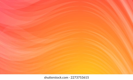 Modern orange gradient backgrounds with wave lines. Header banner. Bright geometric abstract presentation backdrops. Vector illustration