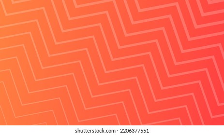 Modern orange gradient backgrounds with zig zag lines. Header banner. Bright geometric abstract presentation backdrops. Vector illustration