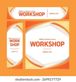 Plantilla promocional del evento del taller del degradado naranja moderno