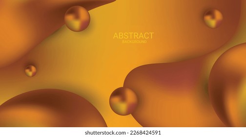 Fondo Abstracto Líquido De Naranja Moderno. BG. Ilustración vectorial
