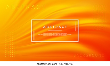 Modern orange liquid wave background. Dynamic abstract orange texture vector background. Eps10 vector illustration.