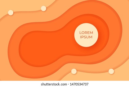 modern orange liquid wave background