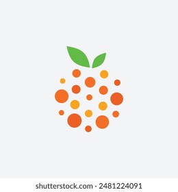 Modern Orange Nutrition Logo Icon Vector