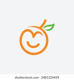 Modern Orange Nutrition Logo Icon Vector