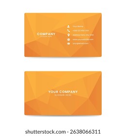 Modern Orange Polygon Business Card Template