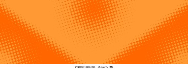 Modern orange pop art background with halftone dots in comic style, vector illustration EPS10