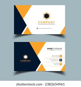 Modern and orange shape visit card