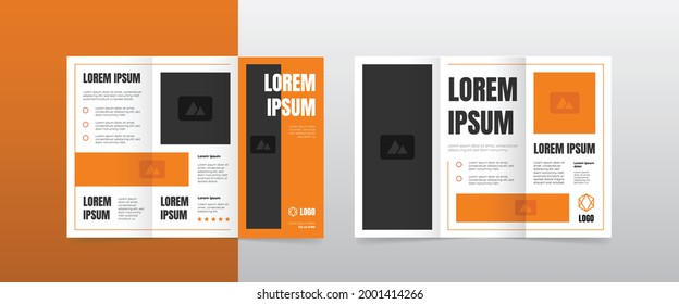 diseño de tríplios de color naranja moderno