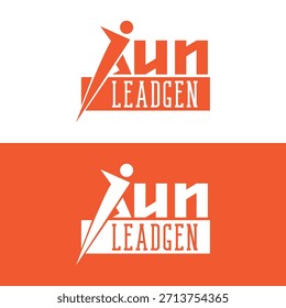 Tipografía naranja moderna y Vector de iconos de carrera Abstractas. Plantilla dinámica para fitness, Equipo deportivo, club de salud o marca tecnológica.