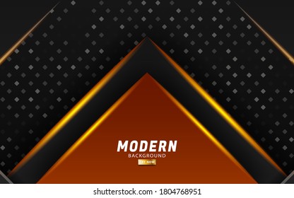 modern orange vector background banner. Abstract realistic layered paper cut decoration texture with dots pattern.3d backdrop.Vector illustration.Cover layout template.Material design concept