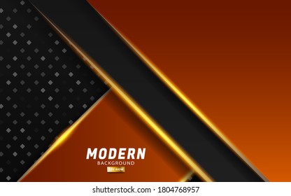 banner moderno de fondo vector naranja. Resumen textura realista de la decoración de corte de papel en capas con patrón de puntos.Fondo 3d.Ilustración vectorial.Plantilla de diseño de portada.Concepto de diseño de material
