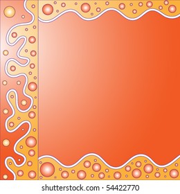 Modern orange vector background with circles