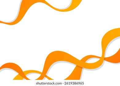 Línea De Onda Naranja Moderna Sobre Fondo Blanco. Anuncio de Tecnología. Ilustración vectorial. Fondo de pantalla Abstractas de Negocios