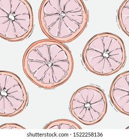 Modern oranges pattern design, repetition art. Kitchen art, tablecloth  design.