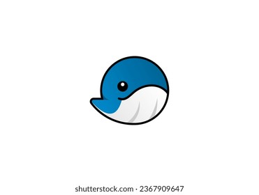 modern orcha whale illustration logo