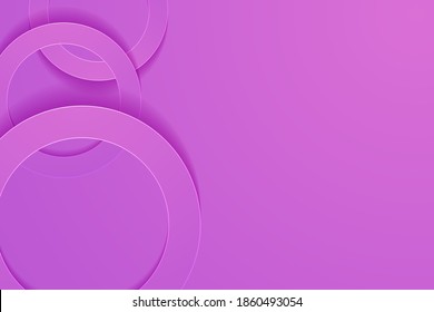 Moderne Orchideenhintergründe. 3D-Kreis Paperschnitt-Schicht Hintergrund.
