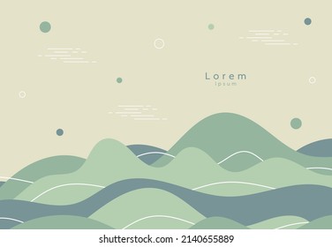 Modern organic abstract background with shapes and line minimalist style. Vector illustration