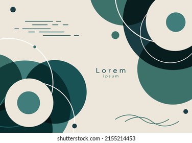 Modern organic abstract background with shapes and line minimalist style. Vector illustration