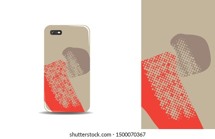 modern organic abstract phone case vector design template. eps10