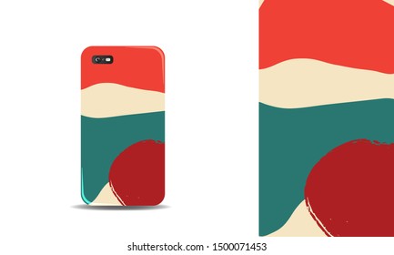 modern organic abstract phone case vector design template. eps10