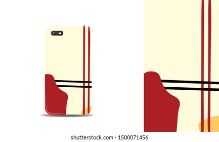 modern organic abstract phone case vector design template. eps10