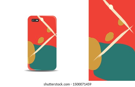 modern organic abstract phone case vector design template. eps10