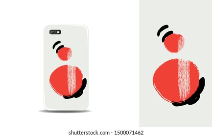 modern organic abstract phone case vector design template. eps10