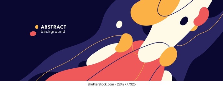 Modern organic abstract shapes background. Compositions of liquid pattern, melt shapes, motion blob. Template for design, banner and posters.