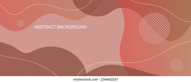Modern organic background with abstract shapes. Vector wide banner, composition. Backdrop illustration. Template for graphic design 