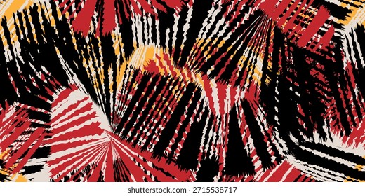 Modern organic seamless pattern. Line art design and shapes for fashion and wallpaper designs. Repeatable vibrant boho prints. Vector illustration
