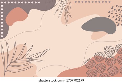 Modern organic shapes background. Abstract illustration poster for website and social media advertising. minimal style