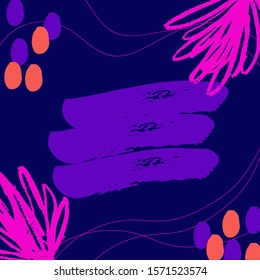 Modern organic shapes vector background. Abstract geometric illustration wallpaper for template website, banner social media advertising, Purple pink color