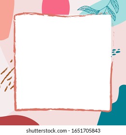 Modern organic shapes vector background. Abstract geometric illustration wallpaper for template website,banner social media advertising. minimal art style. sweet floral concept. summer blossom