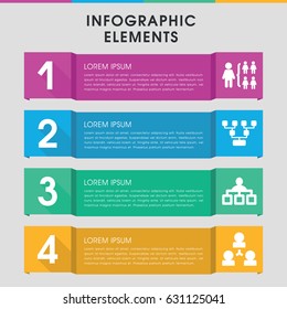 Modern organisation infographic template. infographic design with organisation icons includes structure. can be used for presentation, diagram, annual report, web design.