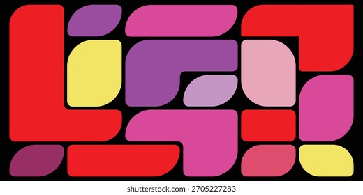 Diseño de interfaz digital moderno y organizado con un diseño de rejilla de bento limpio con bloques de colores vibrantes y tipografía clara para el desarrollo de Web o App