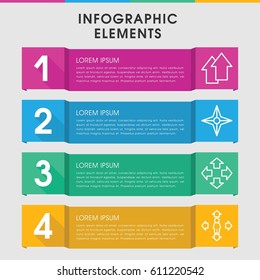 Modern orientation infographic template. infographic design with orientation icons includes man move. can be used for presentation, diagram, annual report, web design. 