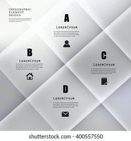 Modern origami banner infographic elements.